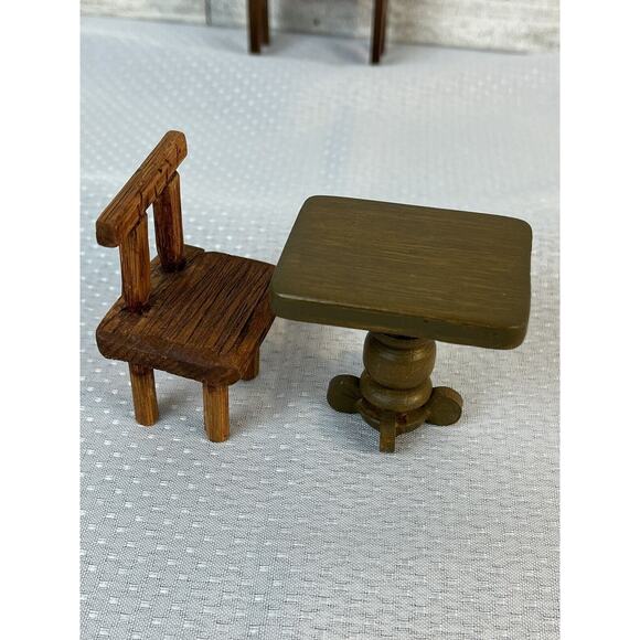 Vintage Wood Miniature Doll House Furniture- Some New - Picture 3 of 12
